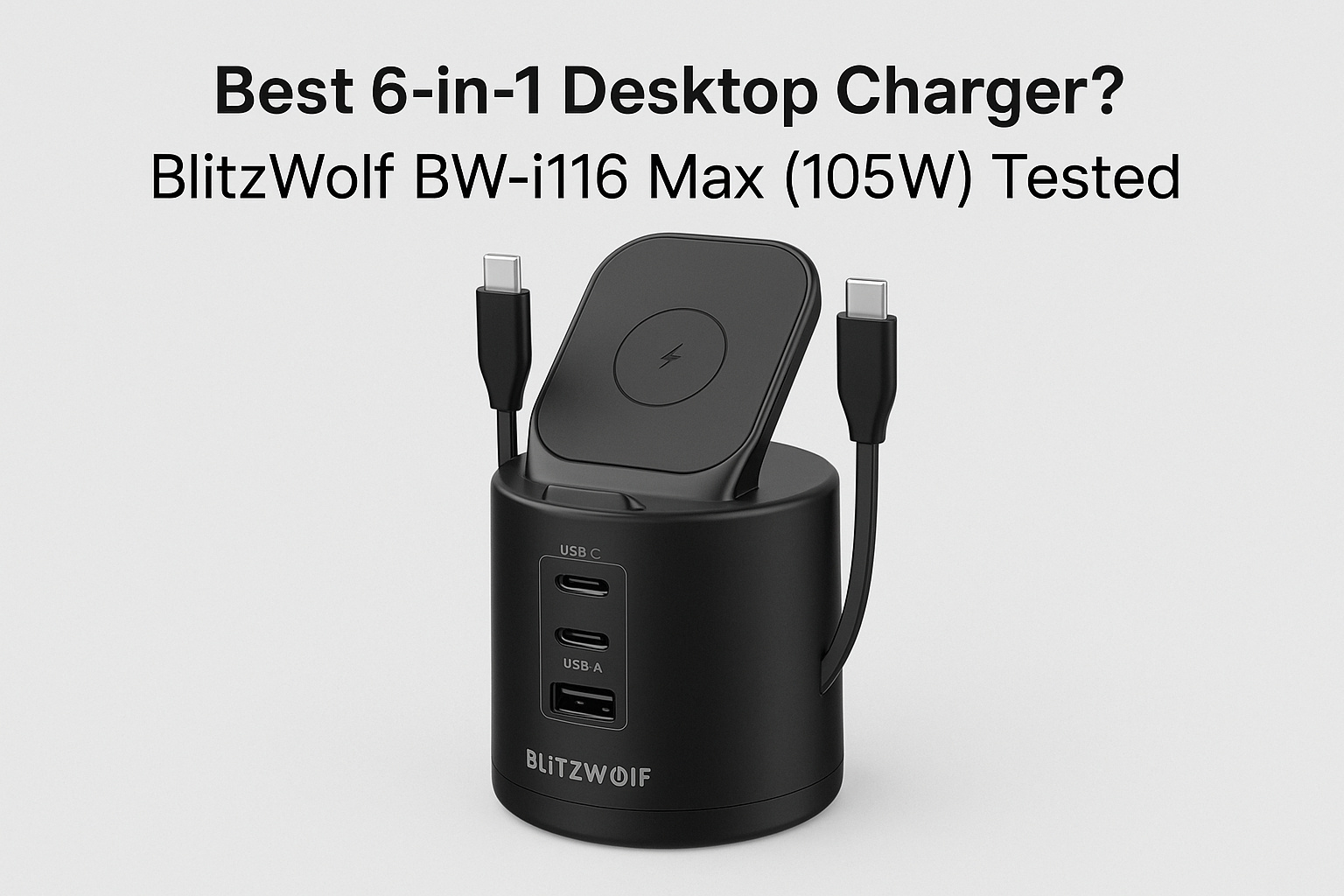 Best 6-in-1 Desktop Charger? BlitzWolf BW-i116 Max (105W) Tested
