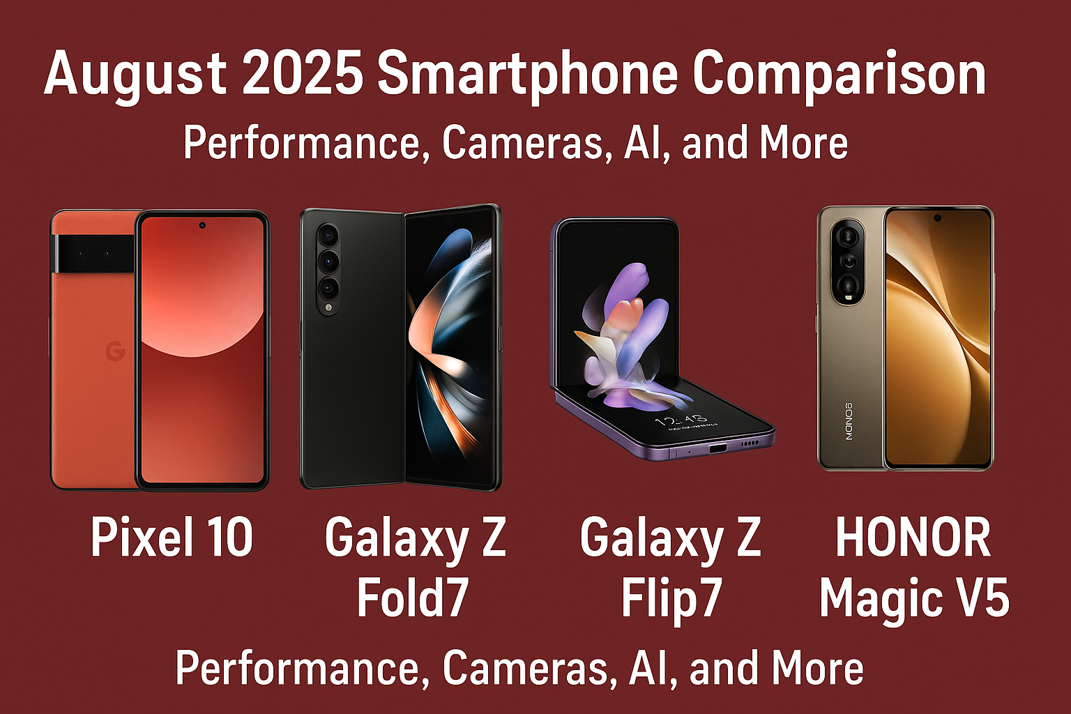 August 2025 Smartphone Comparison – Performance, Cameras, AI
