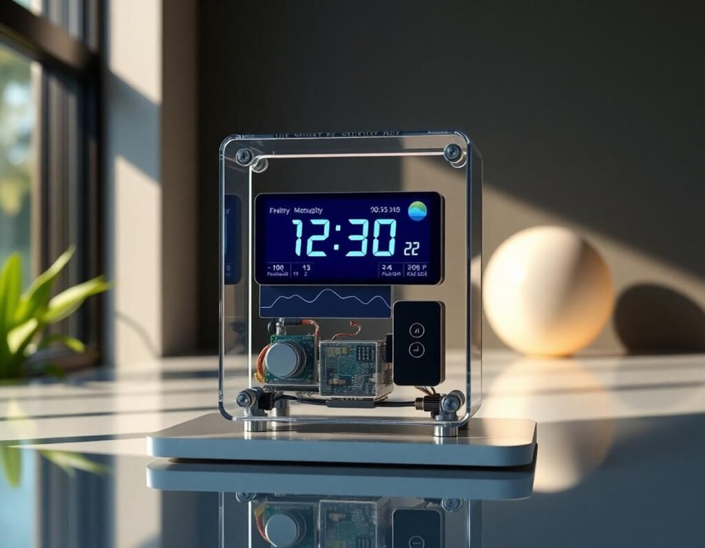 Clear Glass Weather Station – Digital Temp & Humidity Monitor Norway
